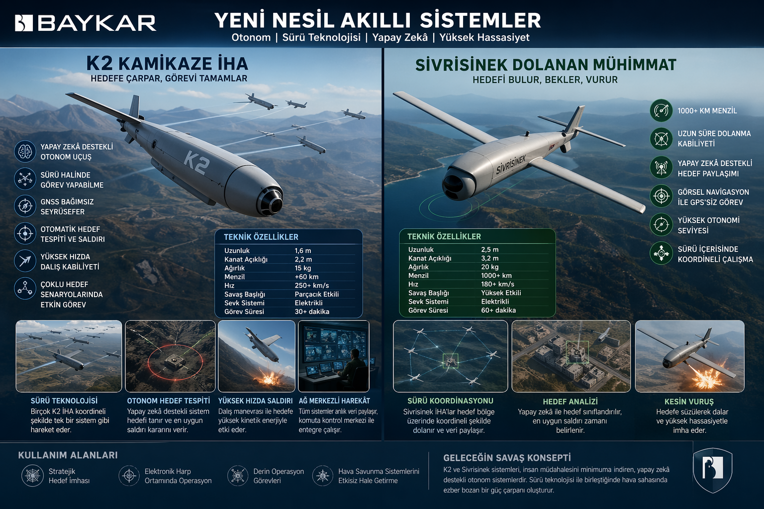 Baykar K2 ve Sivrisinek: Yeni Nesil İHA Teknolojileri